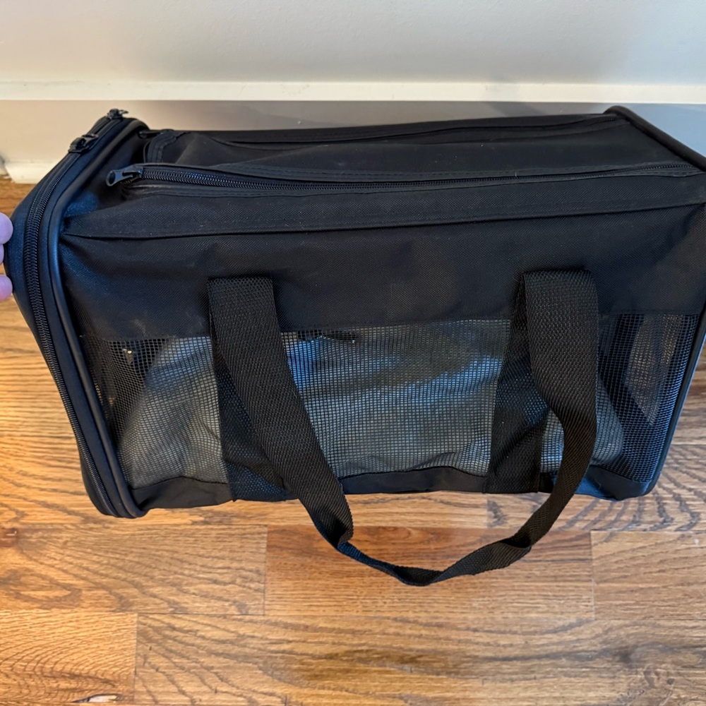 Pet Carrier by Amazon Basics Brand - Black - Picture 5 of 6
